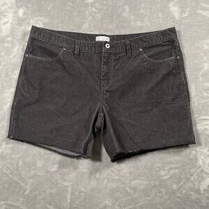 Carve Designs Short Women 14 Black Corduroy Cut Off Classic Casual Beach Coastal